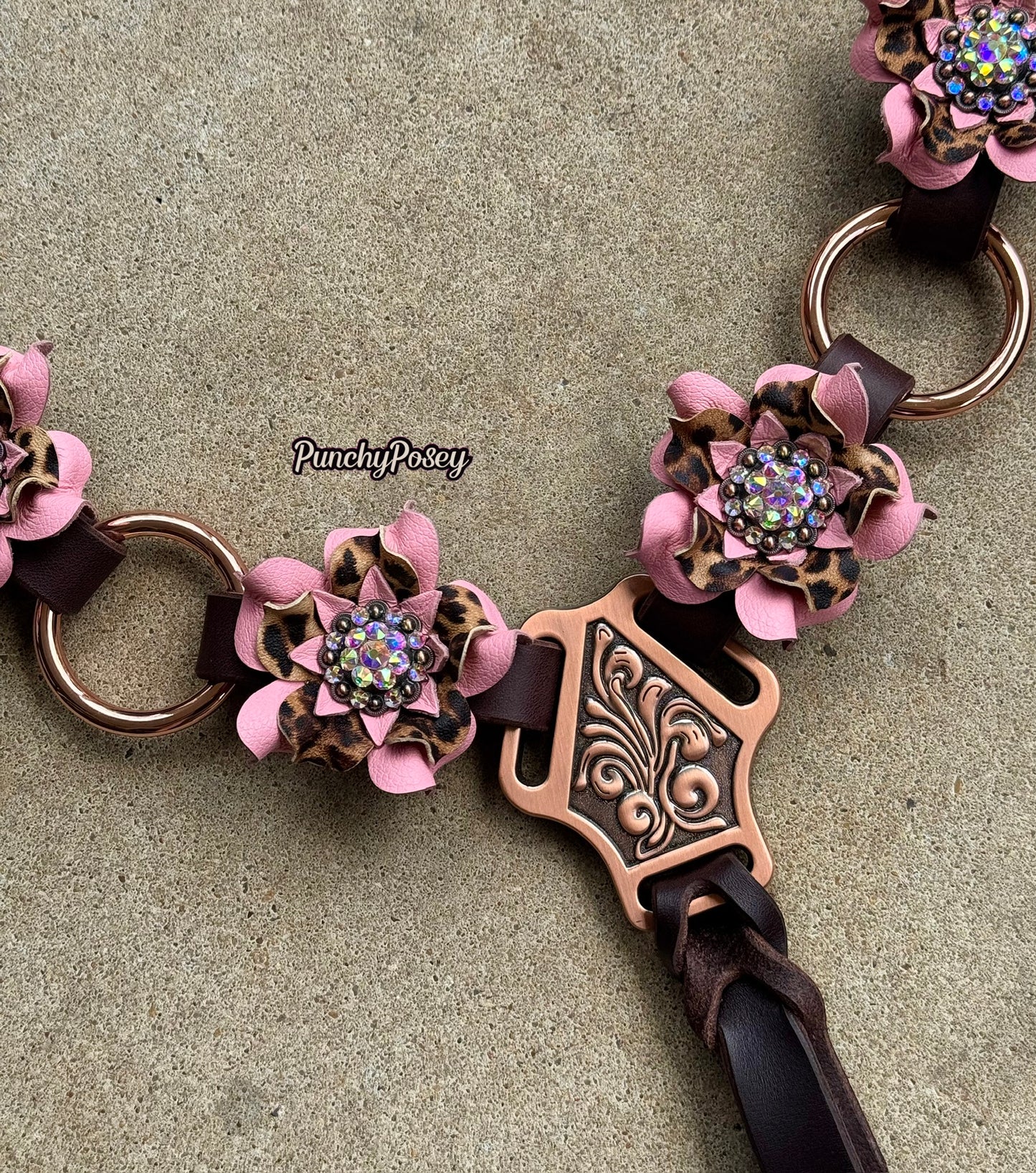 Baby Pink Cheetah Breast Collar