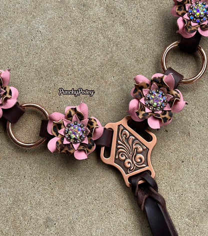 Baby Pink Cheetah Breast Collar