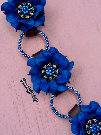 Blue Bling Ring Breast Collar