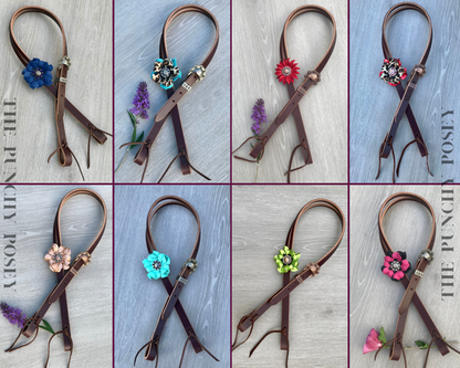 Chocolate Headstall with Flower Concho