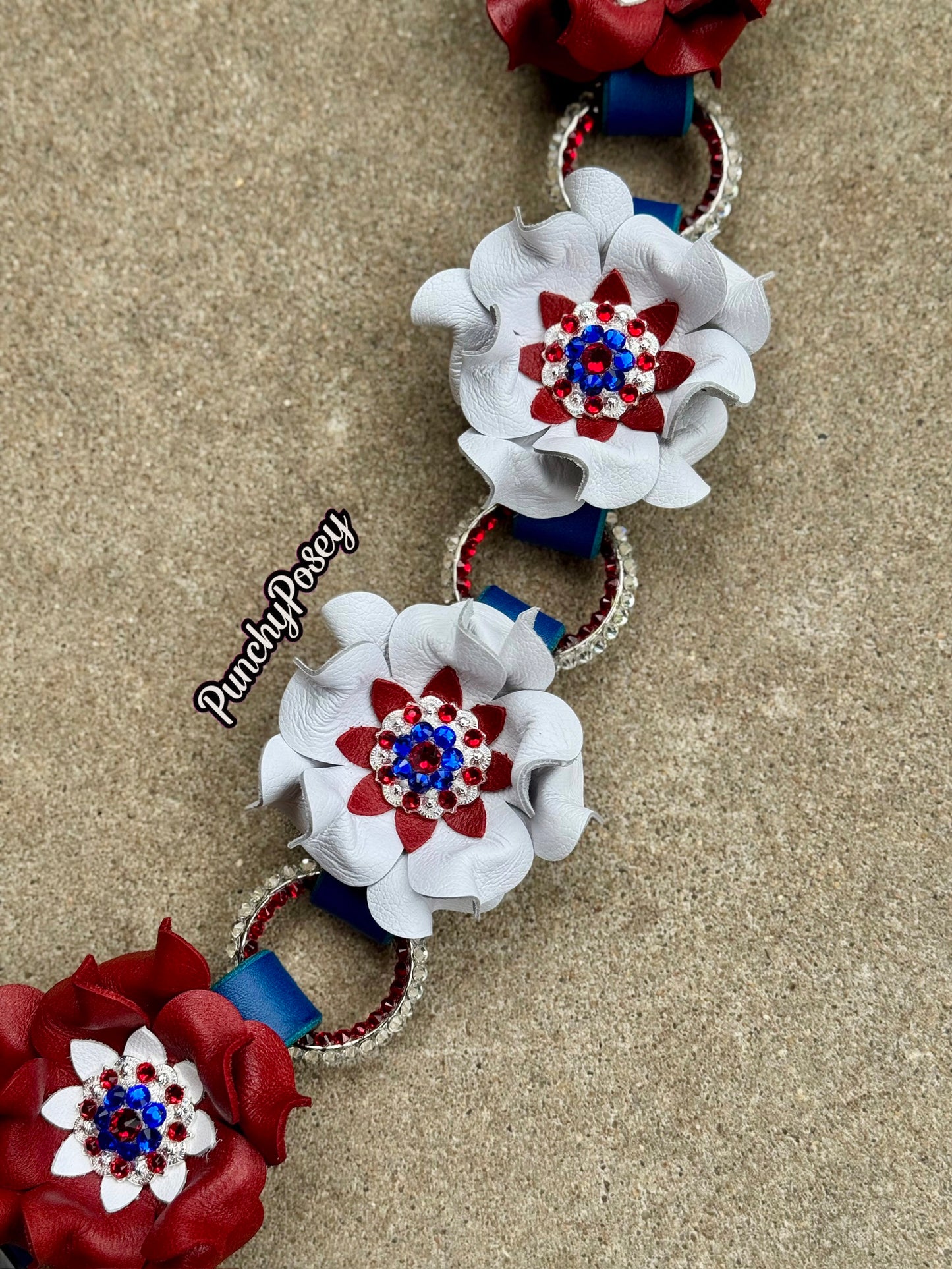 Patriotic Posey Bling Breast Collar