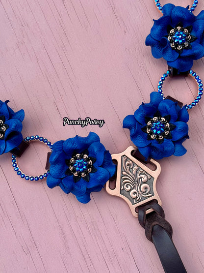Blue Bling Ring Breast Collar