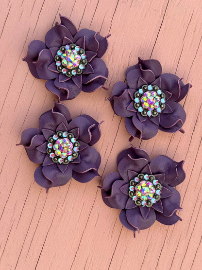 Dusty Lilac Flower Conchos