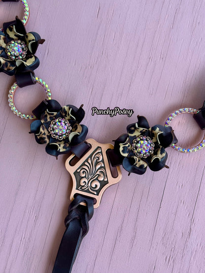 Cheetah Bling Ring Breast Collar