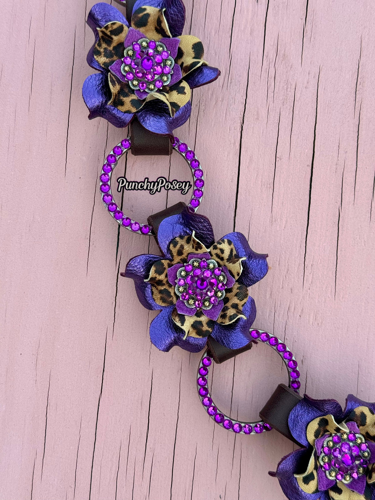 Purple Cheetah Breast Collar