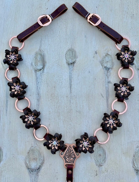 Chocolate Rose Gold Ring Breast Collar