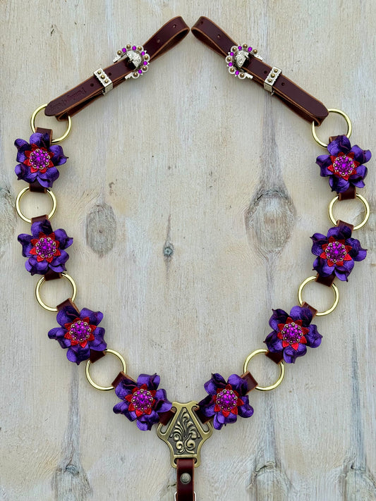 Purple Gold Ring Breast Collar