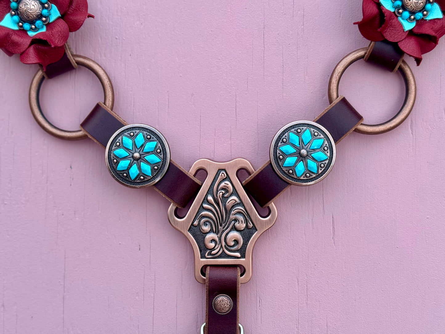 Red Turquoise Ring Breast Collar