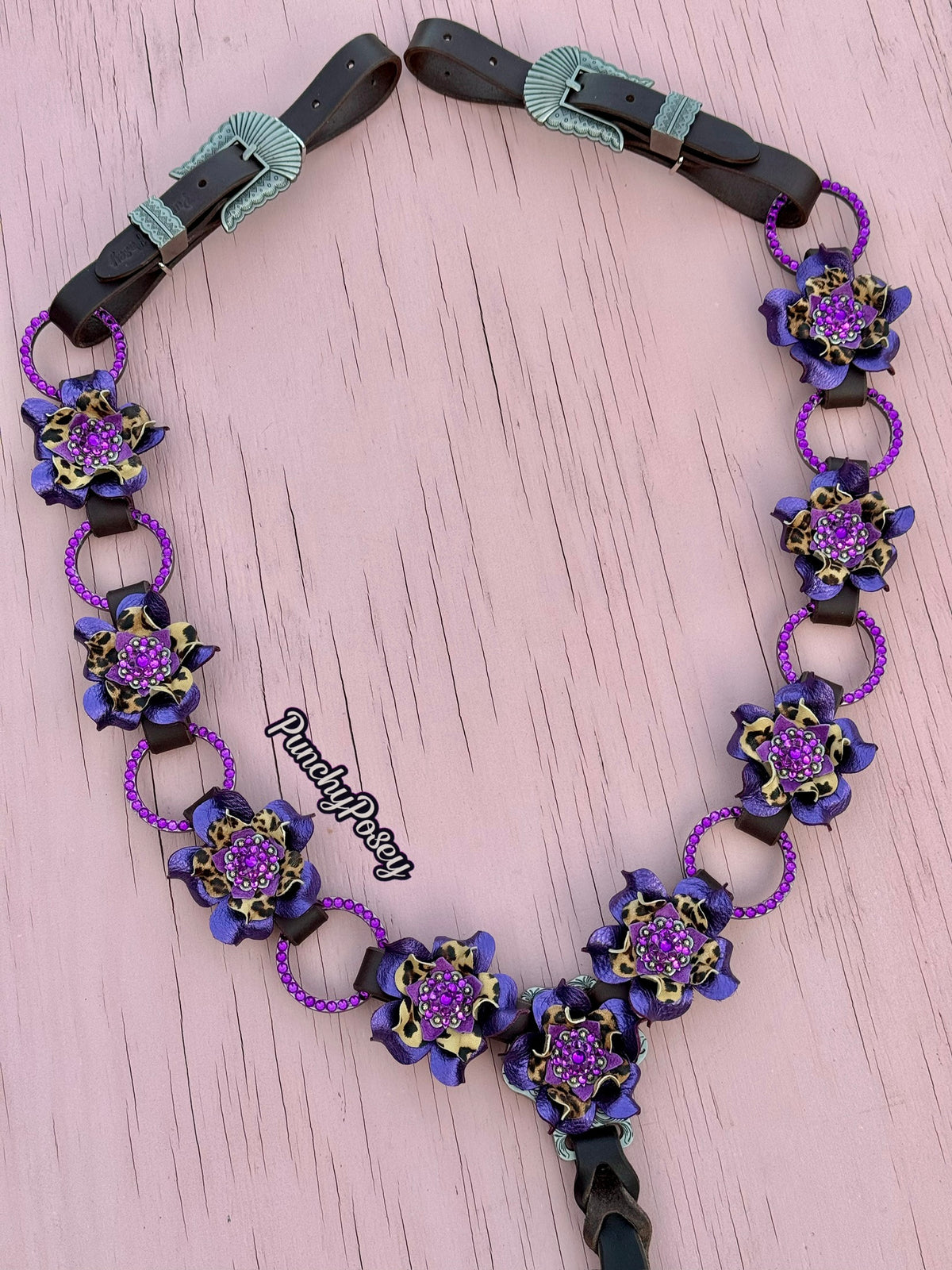 Purple Cheetah Breast Collar