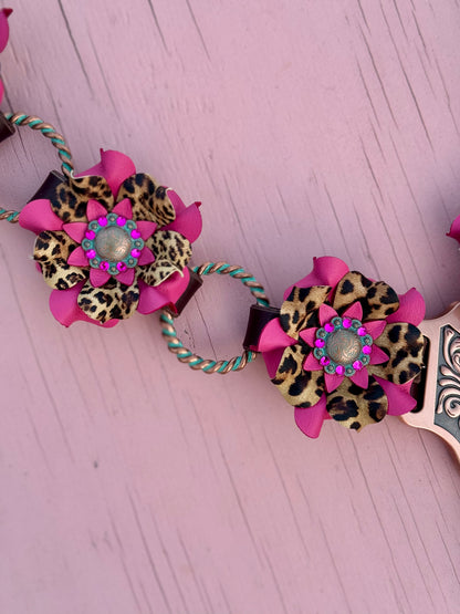 Pink Cheetah Ring Breast Collar