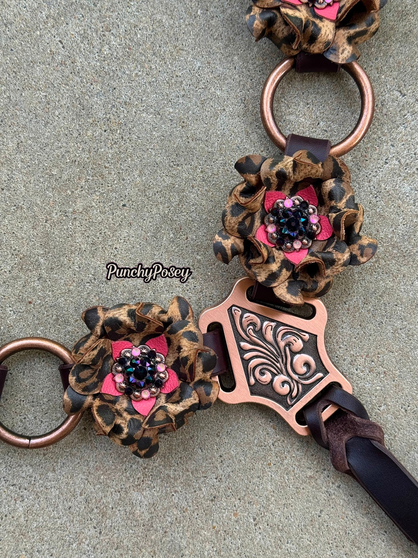 Coral Cheetah Breast Collar