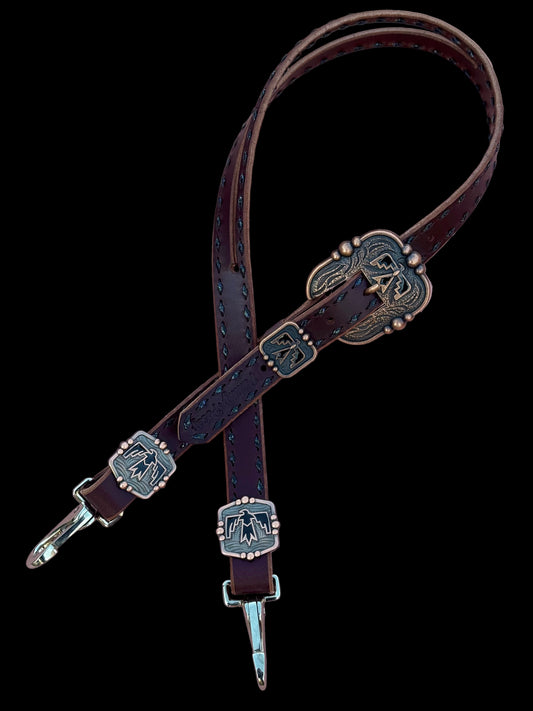 Black Glitter Thunderbird Headstall