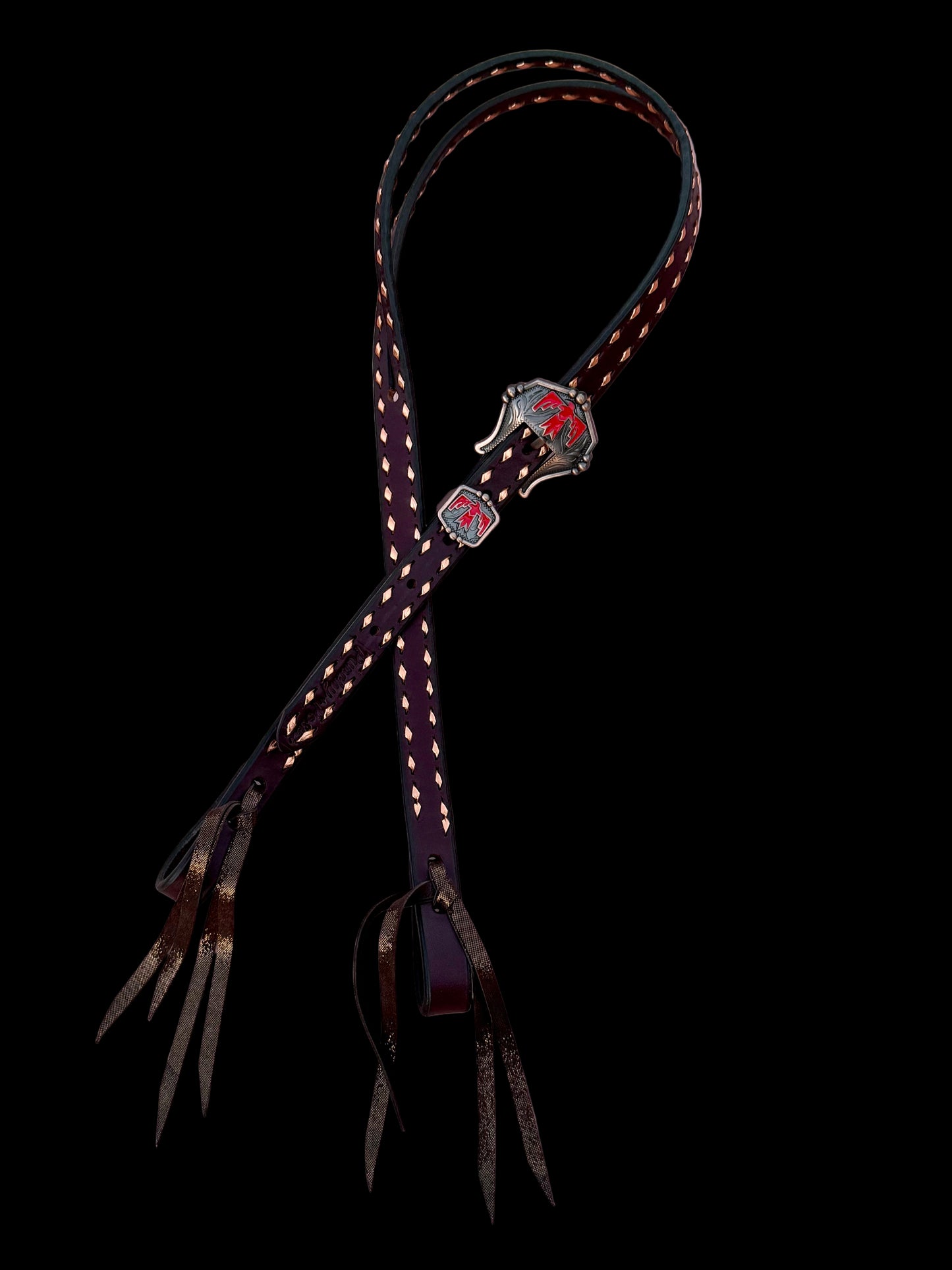 Red Copper Thunderbird Headstall