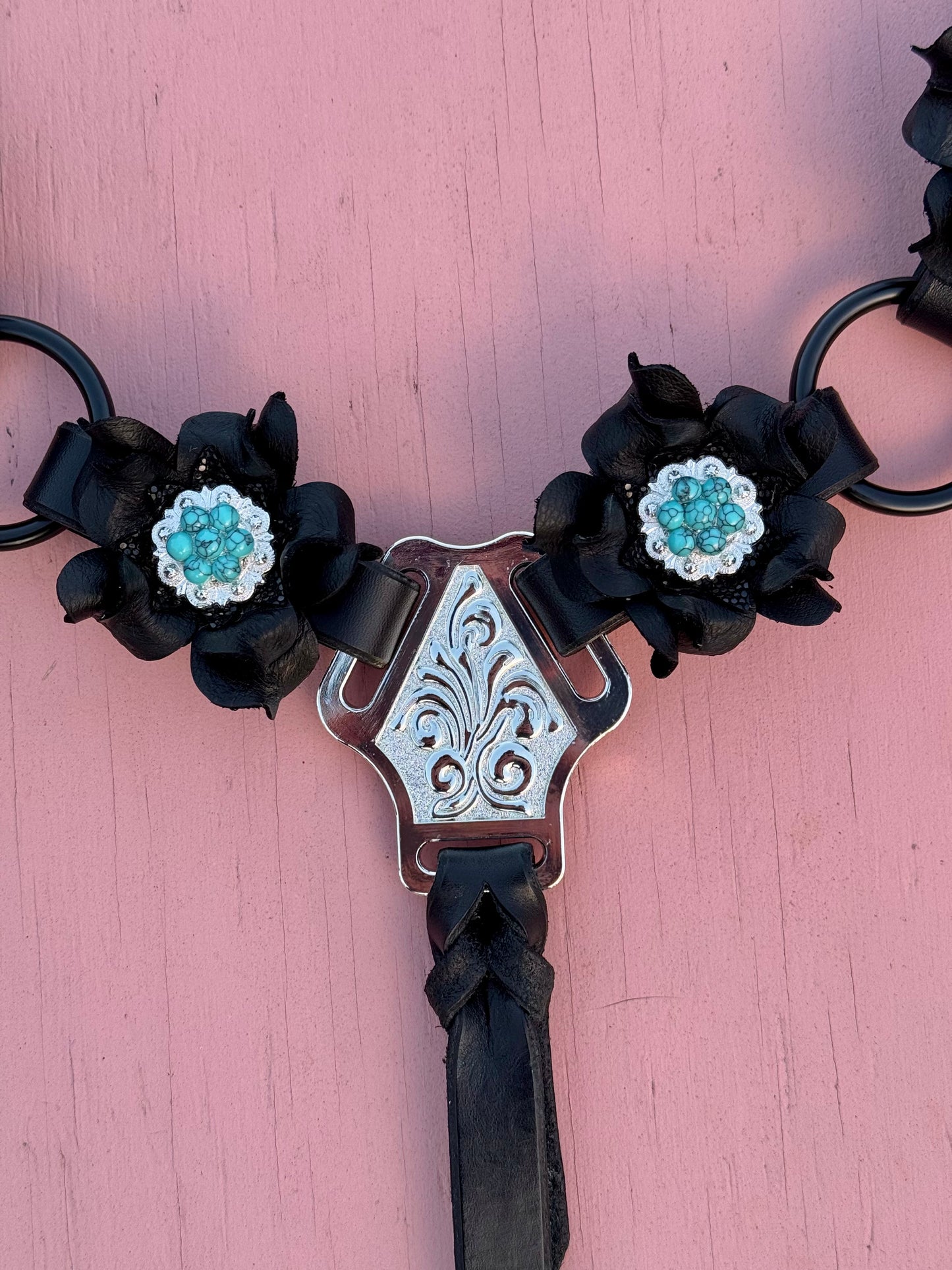Black Turquoise Ring Breast Collar