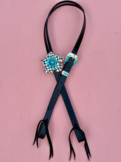 Turquoise Checker Ring Breast Collar