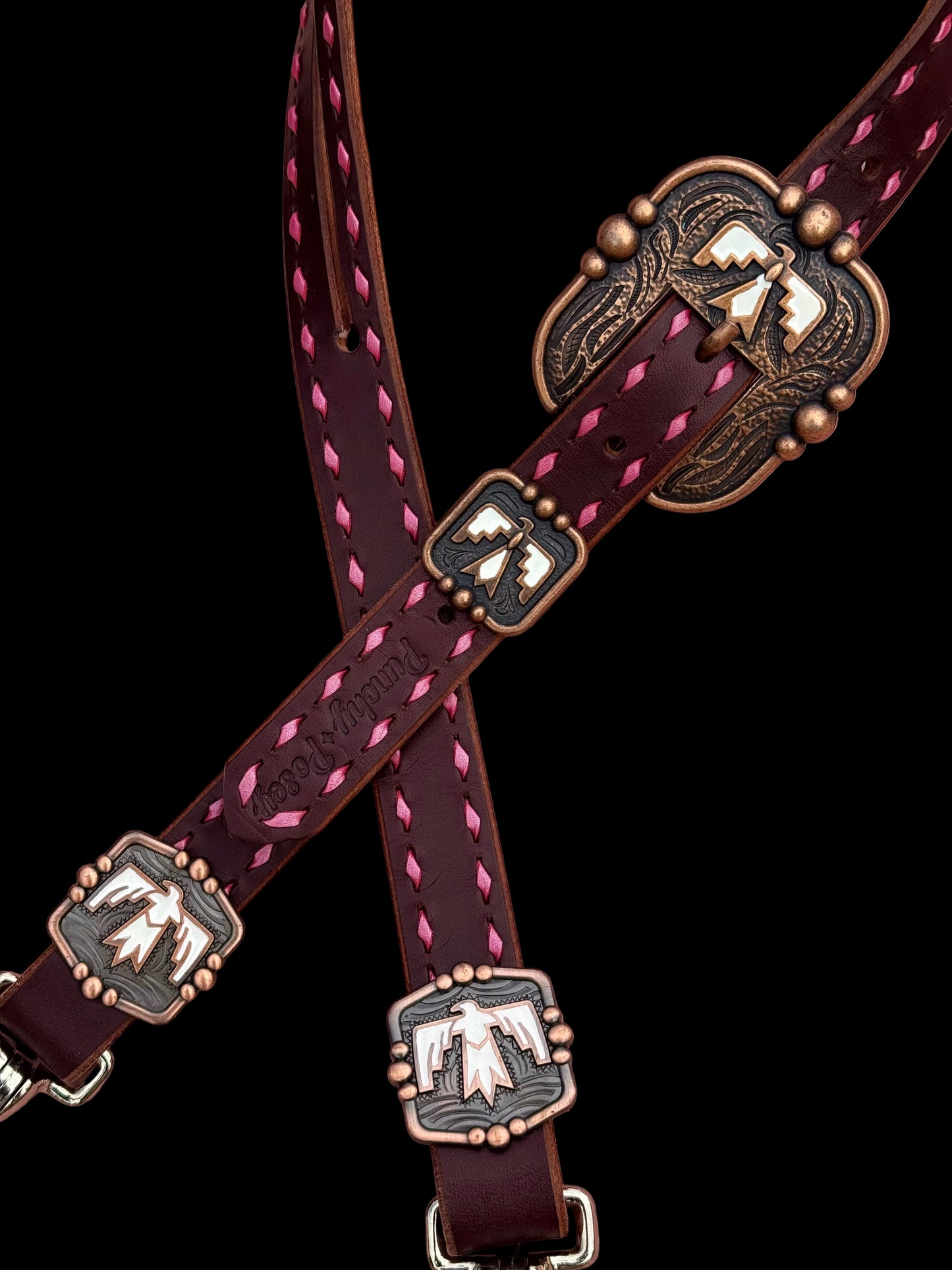 Pink Thunderbird Headstall