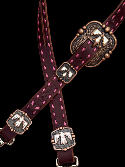 Pink Thunderbird Headstall