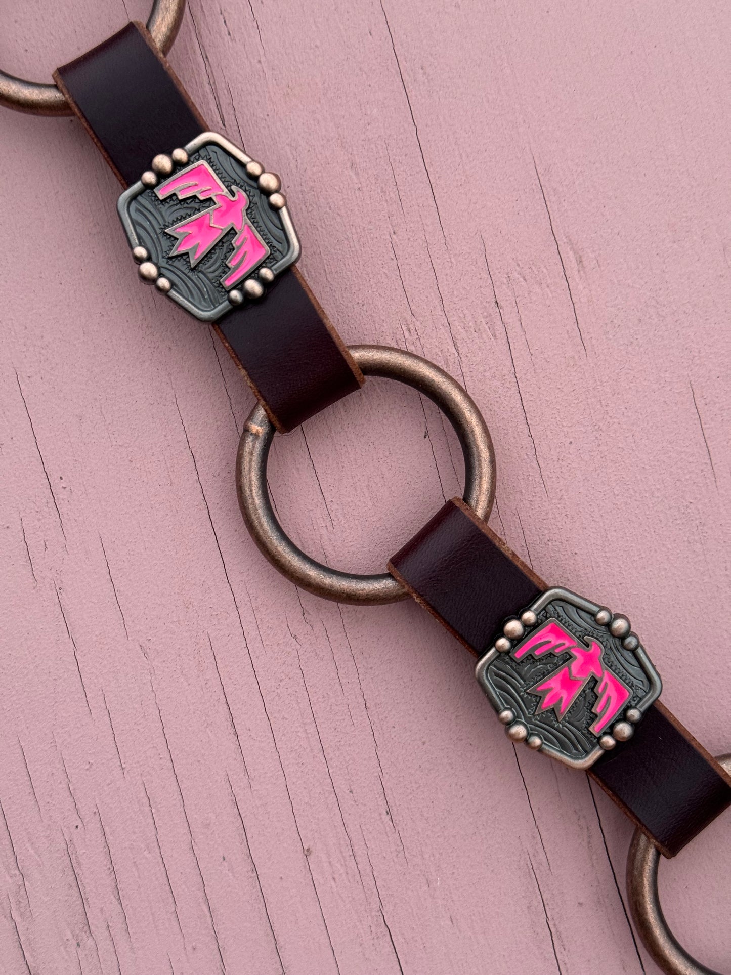 Hot Pink Thunderbird Ring Breast Collar