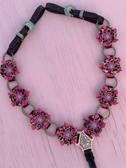 Pink Cheetah Ring Breast Collar