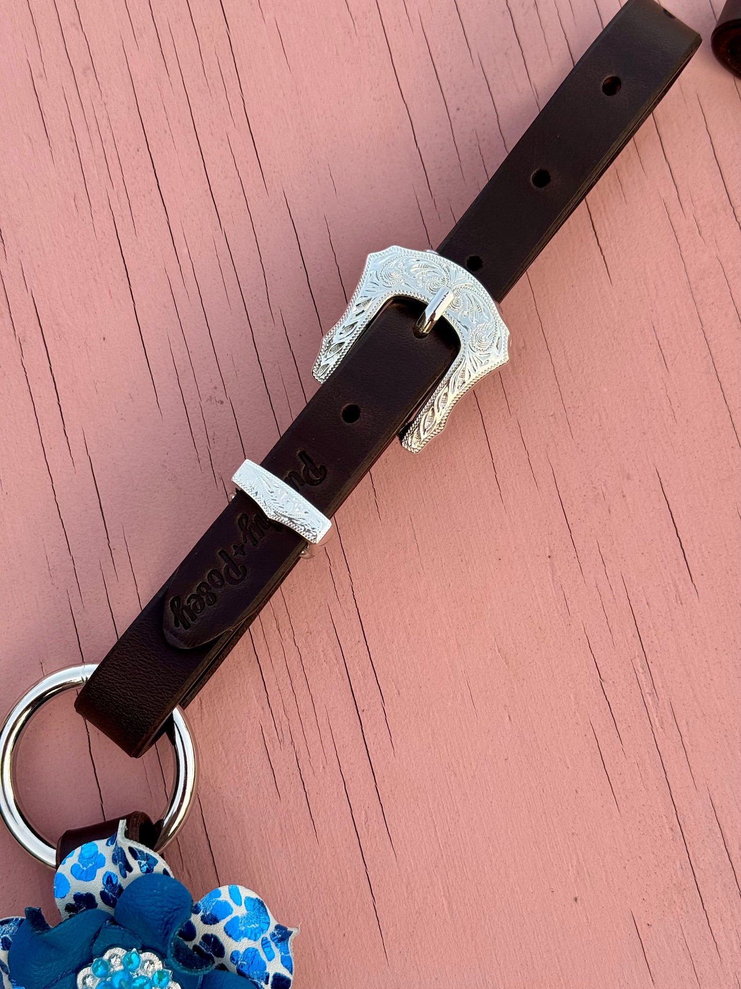 Blue Cheetah Ring Breast Collar