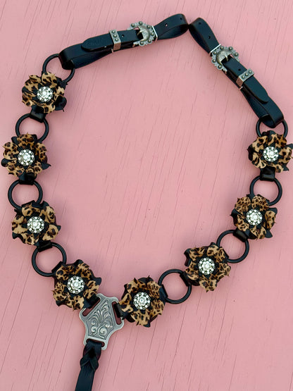 Black Cheetah Ring Breast Collar