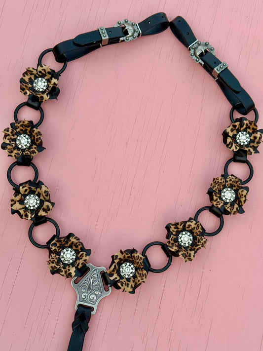 Black Cheetah Ring Breast Collar