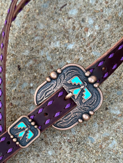 Purple Thunderbird Headstall
