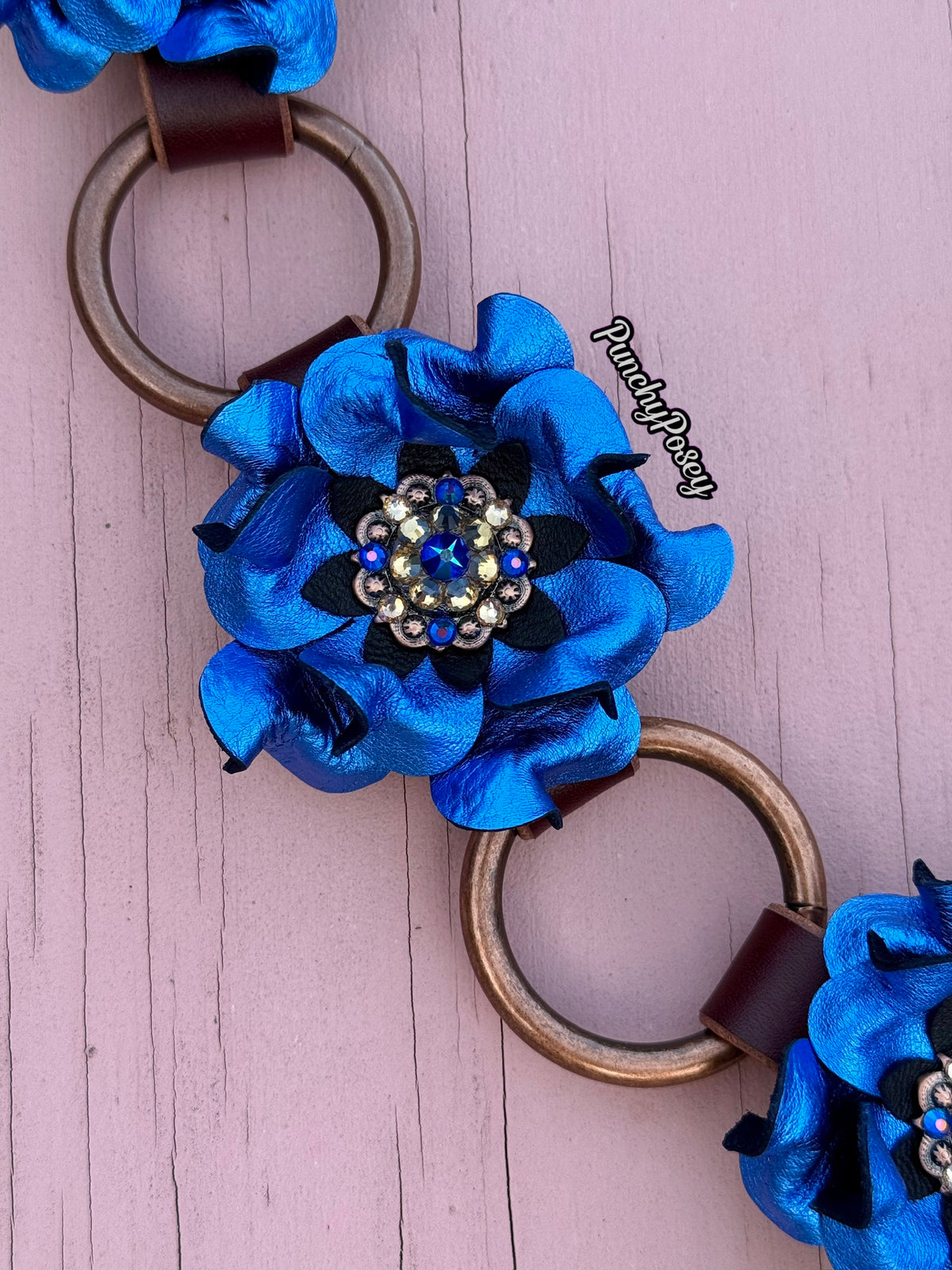Metallic Blue Breast Collar