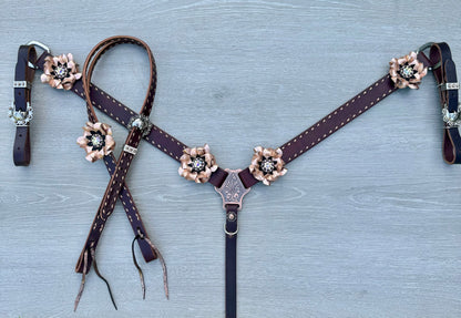 Chocolate & Rose Gold Tack Set