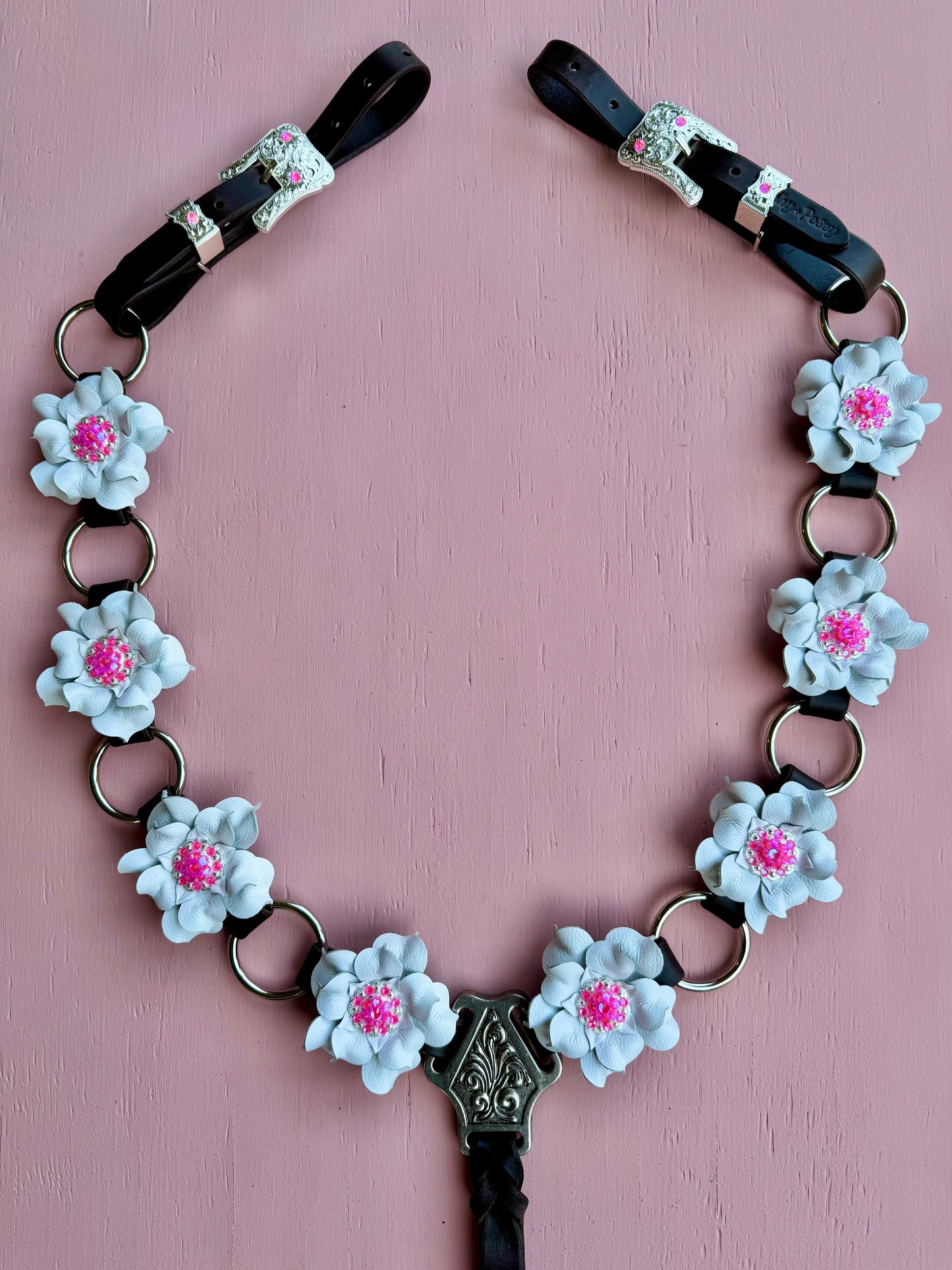 White/Pink Posey Ring Breast Collar