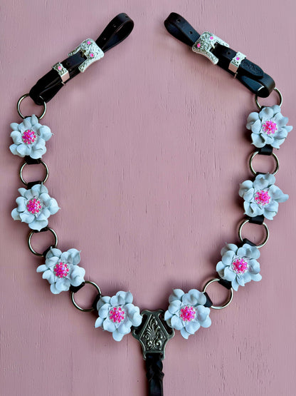 White/Pink Posey Ring Breast Collar