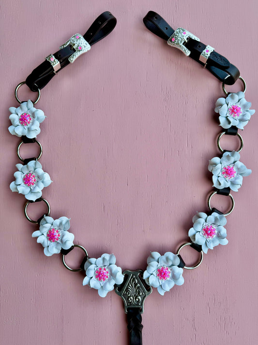 White/Pink Posey Ring Breast Collar