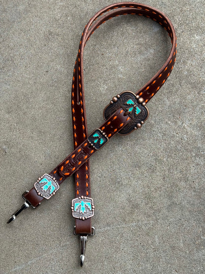 Orange Thunderbird Headstall