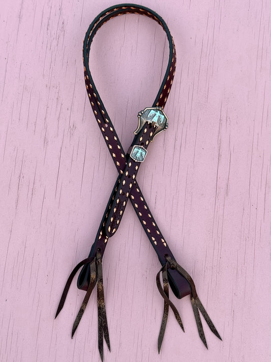 Turquoise Copper Thunderbird Headstall