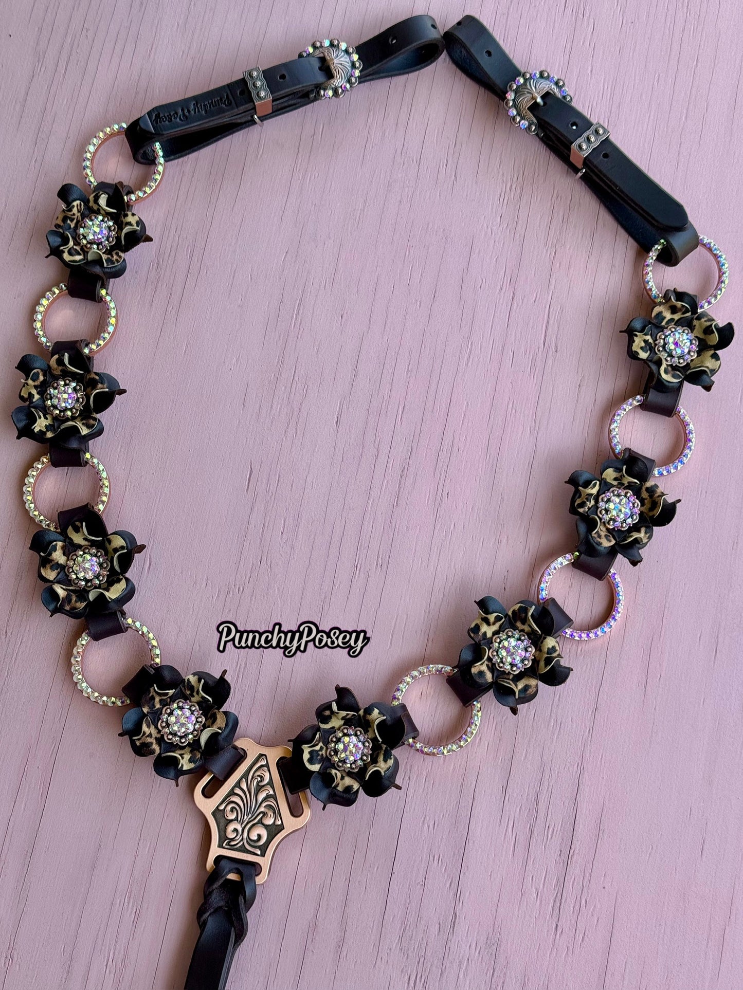 Cheetah Bling Ring Breast Collar