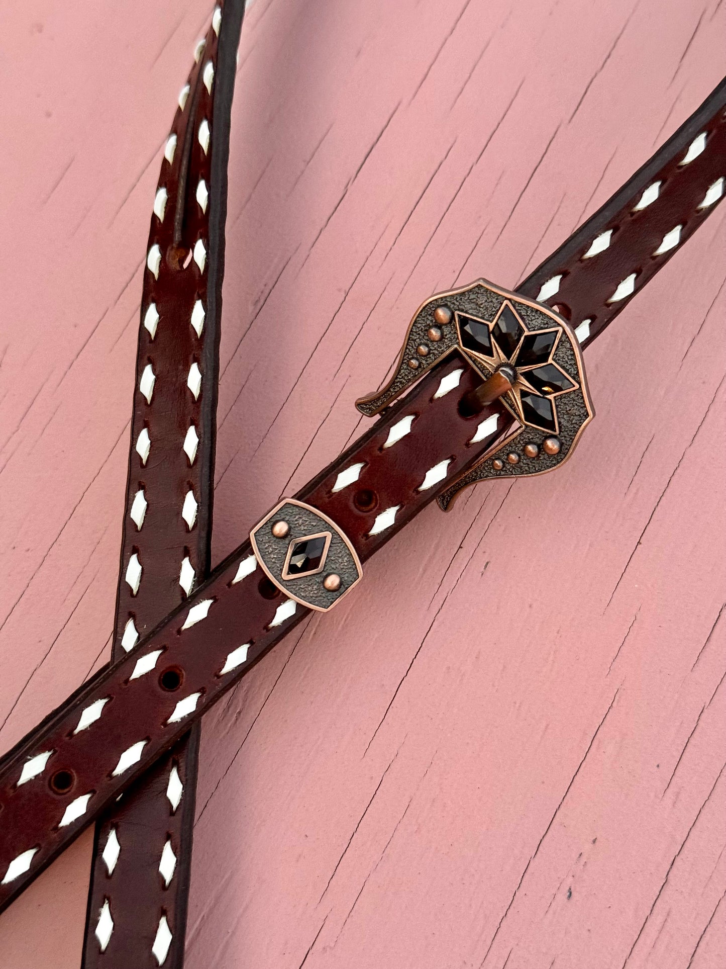 Chocolate White Headstalls