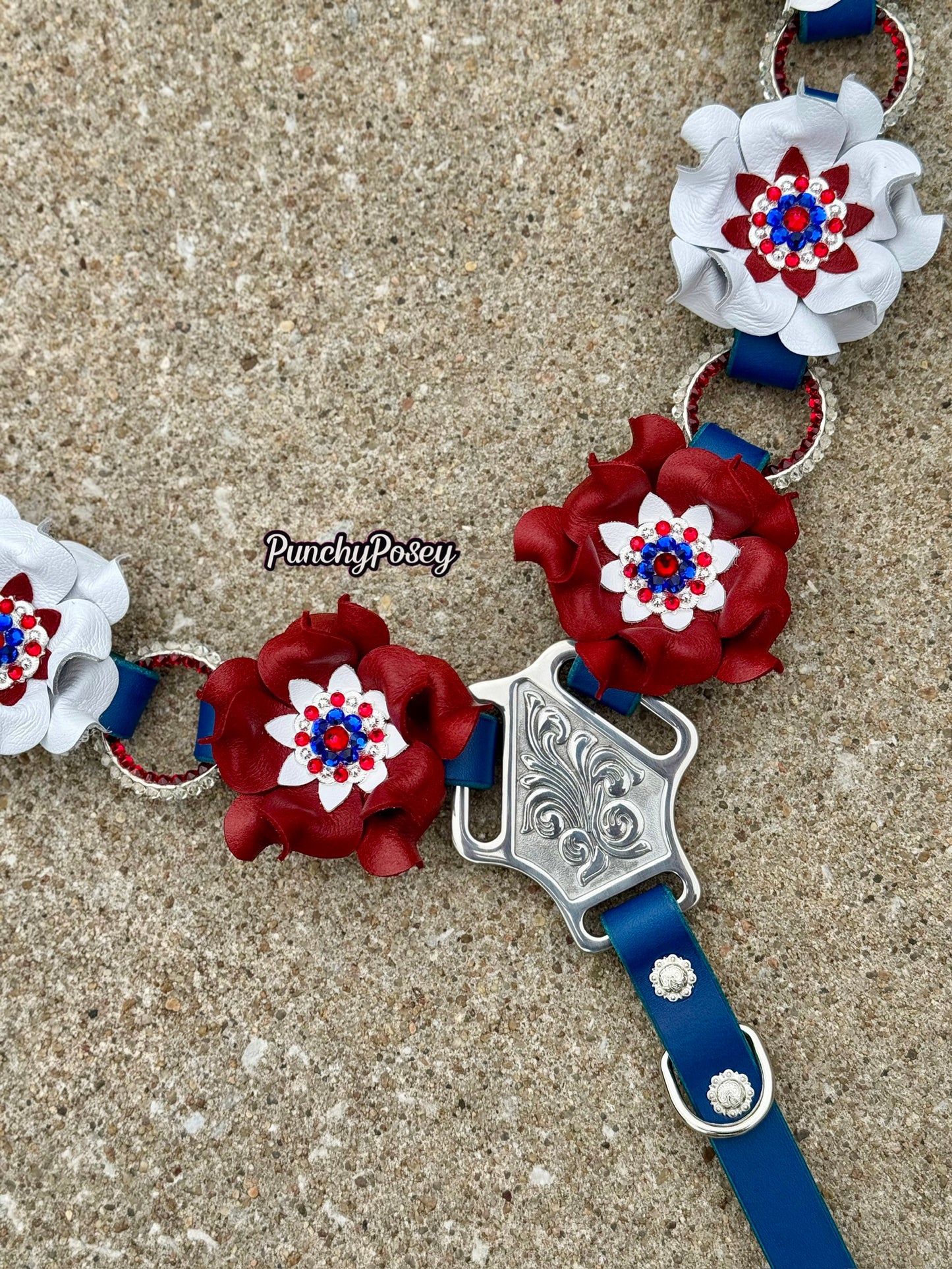 Patriotic Posey Bling Breast Collar