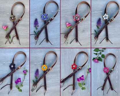 Chocolate Headstall with Flower Concho