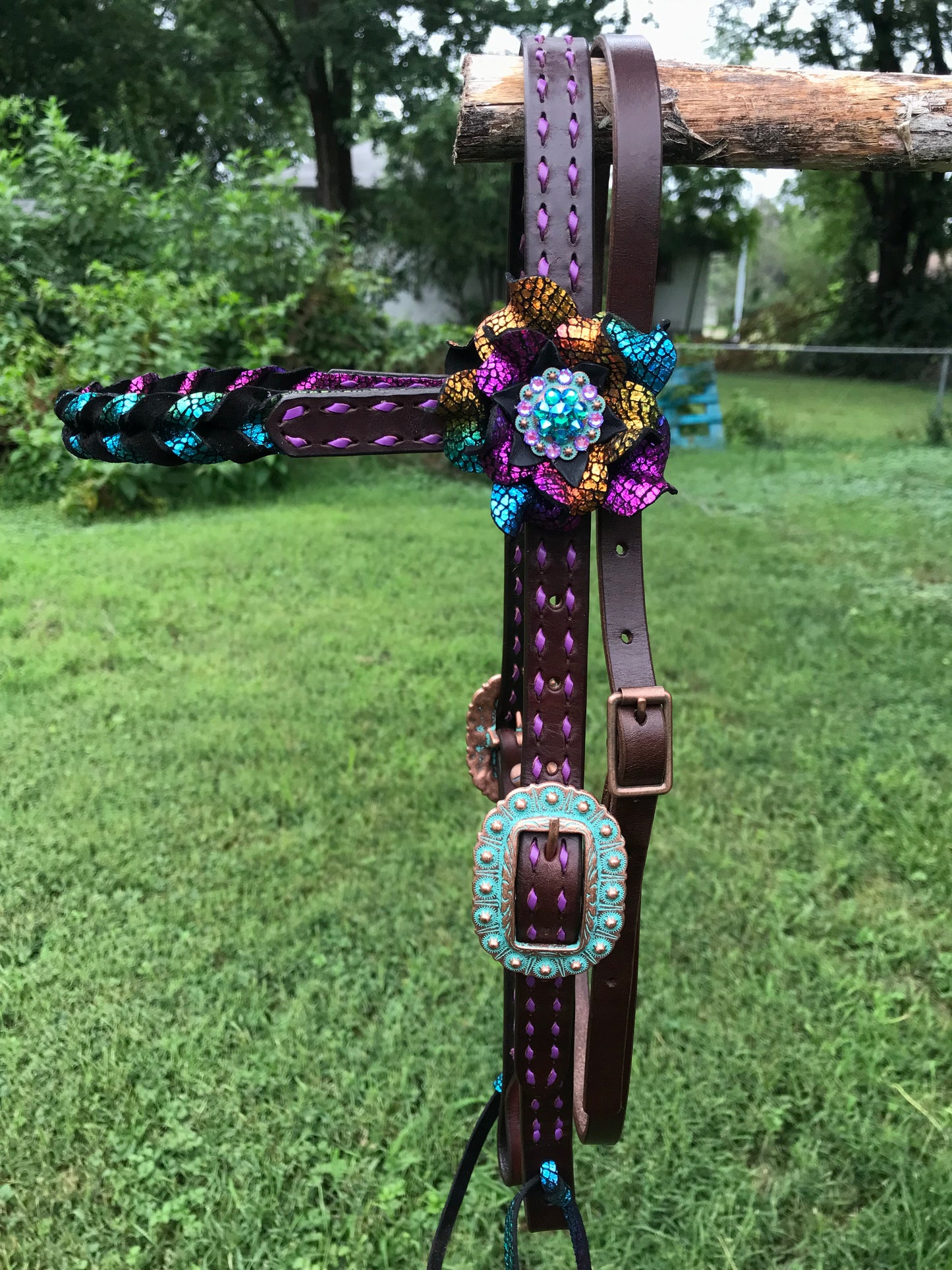 Mermaid Bloodknot Browband Headstall