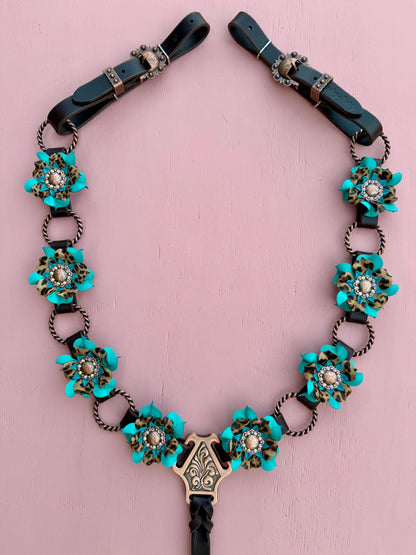 Turquoise Cheetah Ring Breast Collar