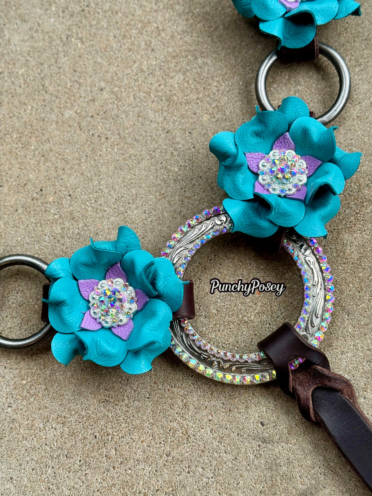 Turquoise Bling Breast Collar