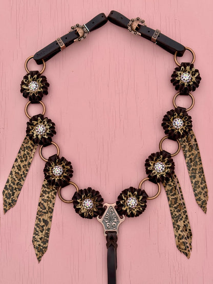 Cheetah Sunflower Ring Breast Collar