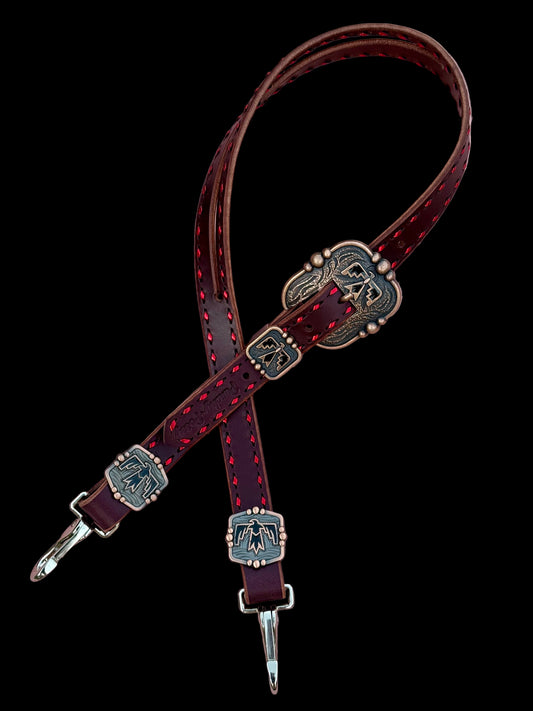 Metallic Red Thunderbird Headstall