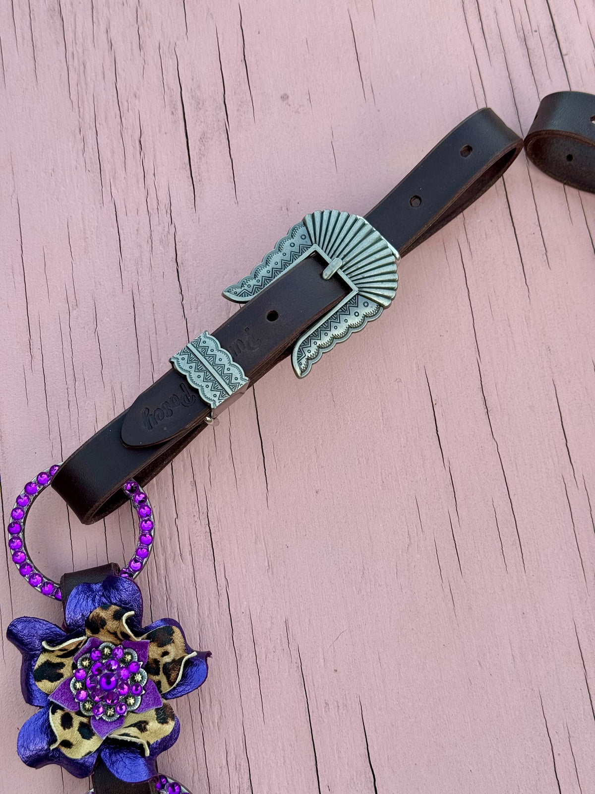 Purple Cheetah Breast Collar