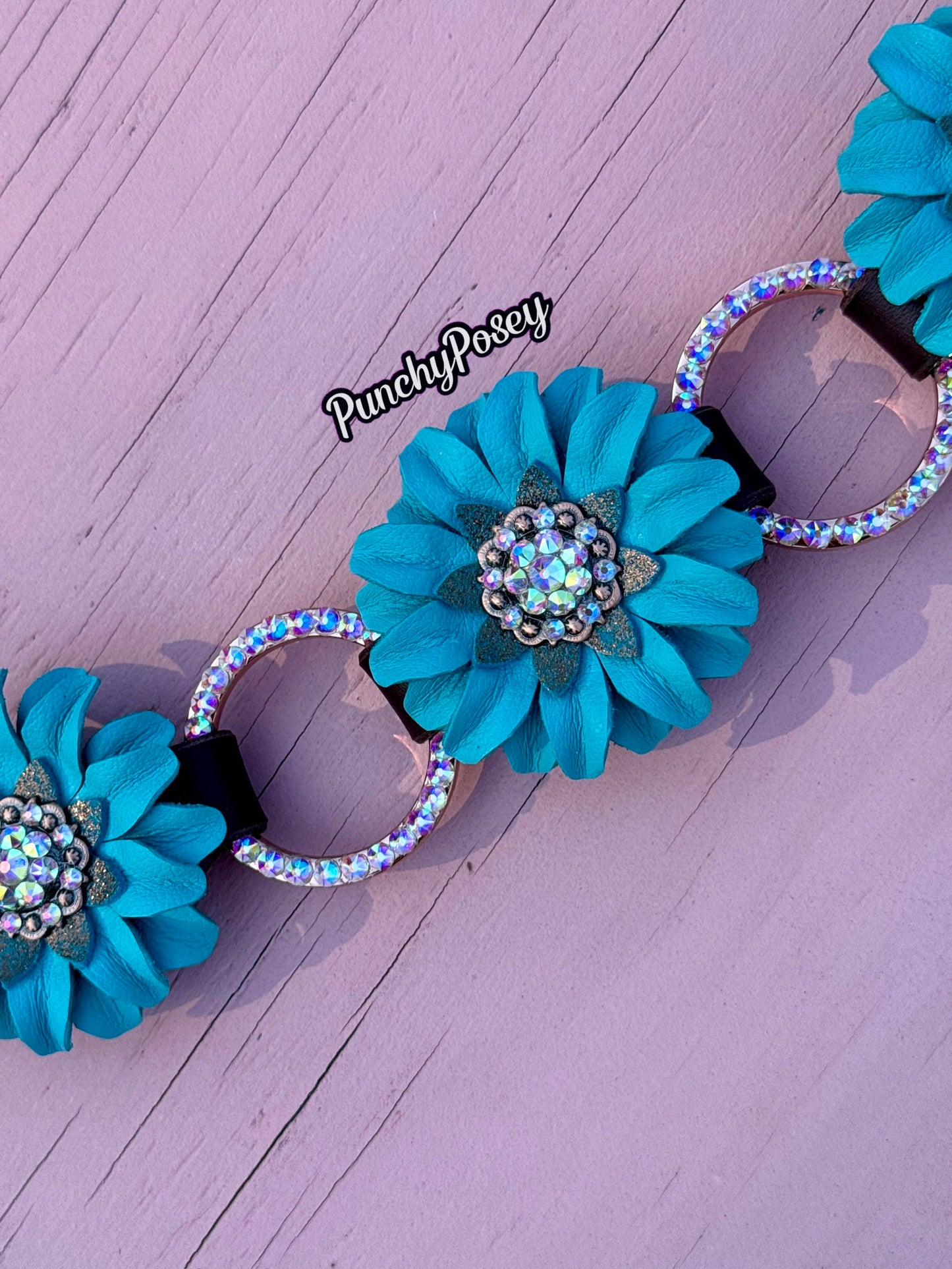 Turquoise Bling Ring Breast Collar