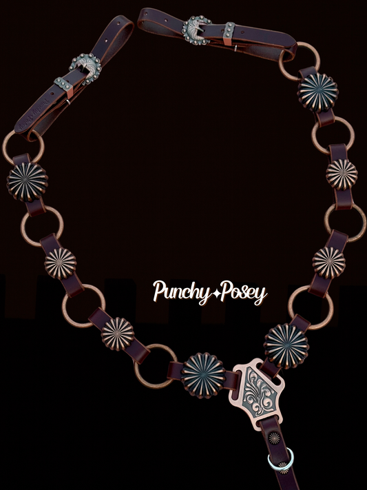 Pinwheel Concho Ring Breast Collar