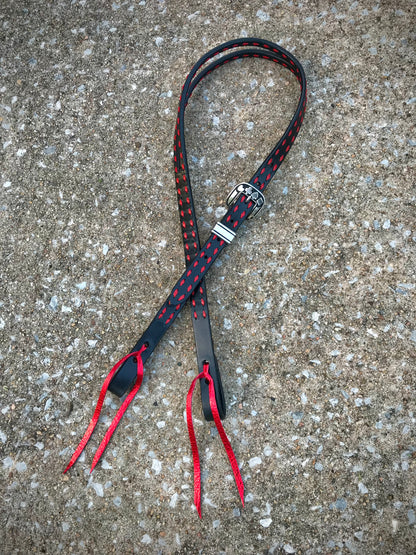 Black Leather Gambler Headstall