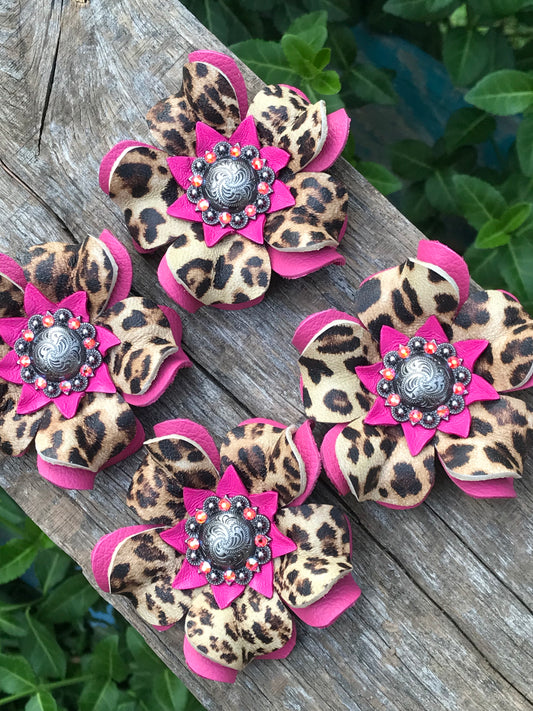 Pink Cheetah Punchy Posies