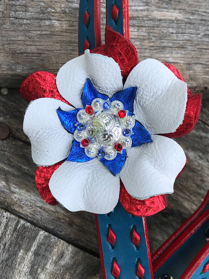 4th of July Red White and Blue Headstall