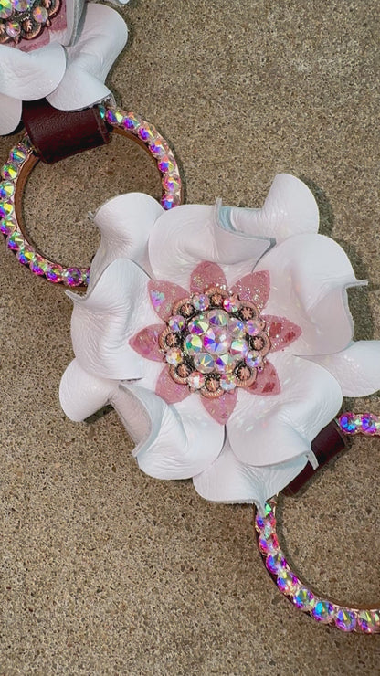 White Bling Ring Breast Collar